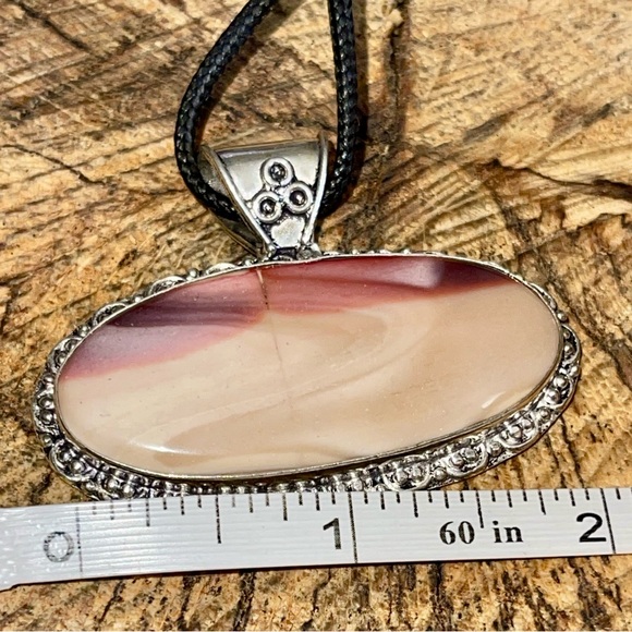 Burgundy Brown Mookaite Pendant - Picture 13 of 15